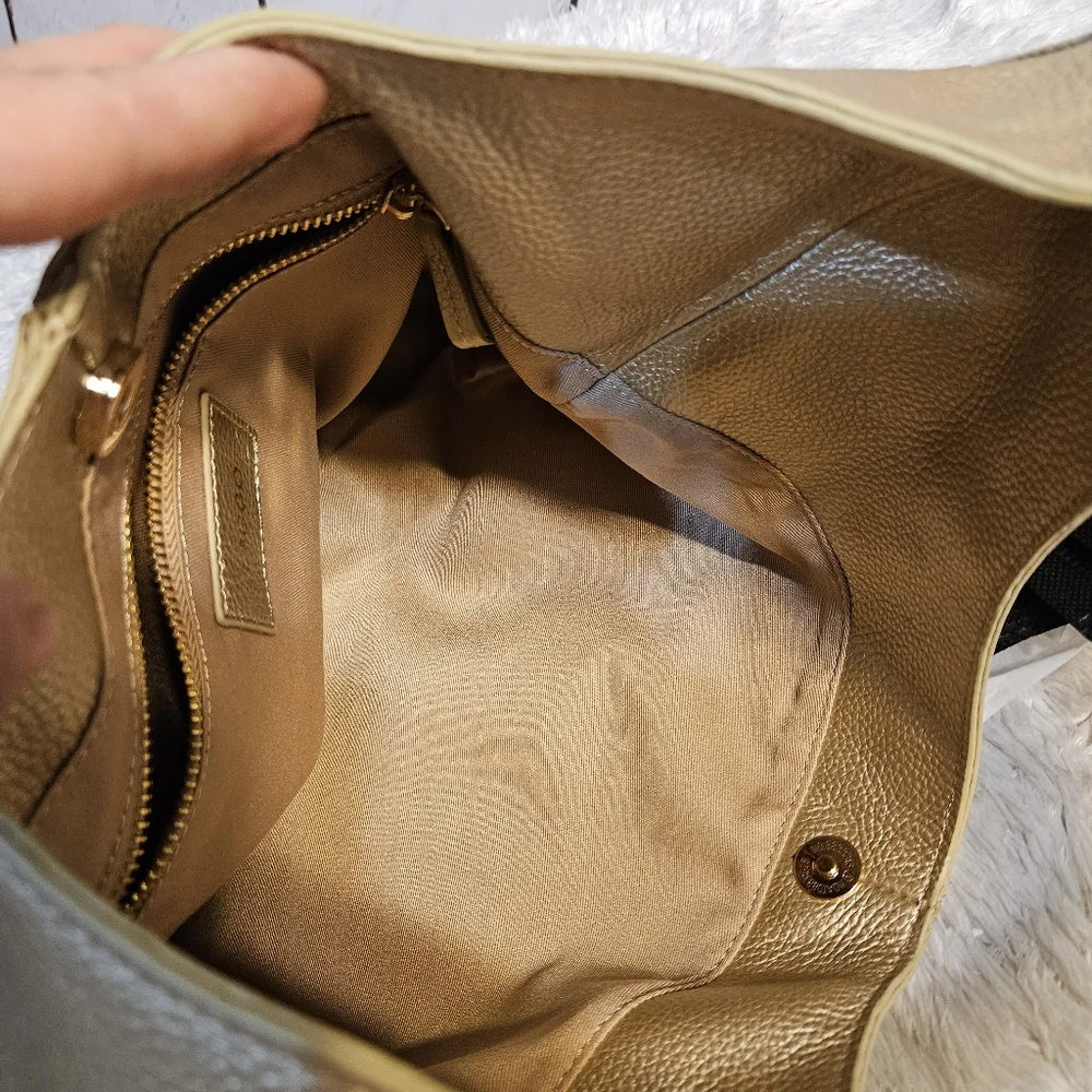 Laggo Leather Gold Bella Hobo Bag‎ NWOT